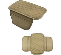 Coussin d'accoudoir de console centrale automobile avec matériau en cuir et sac de rangement intégré, anti-poussière et ajustement fiable (C)