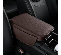 Coussin D'Accoudoir de Voiture en Cuir pour Dodge Challenger LC SRT Demon 170 SRT8 Stratus Coupe, Console Centrale de Voiture Coussin Accessoires de Décoration,E-Coffee