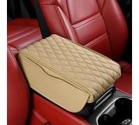 Coussin D'Accoudoir de Voiture en Cuir pour Ford Puma 2024 2025 2026, Console Centrale de Voiture Coussin Accessoires de Décoration,F-Beige