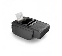 Coussin d'Accoudoir de Voiture pour Peugeot 206 (1998-2012), Coussinet de Console Centrale avec Porte-Gobelet et Boîte à Mouchoirs, Housse d'Accoudoir avec Poche Latérale,Grey