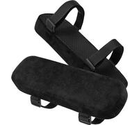 Coussin d'accoudoir pour chaise,2 pack de coussins d'accoudoir rembourrés avec coussin de coude en mousse à mémoire de forme pour soulager la pression sur les avant-bras (noir)