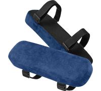 Coussin d'accoudoir pour chaise,2 pack de coussins d'accoudoir rembourrés avec coussin de coude en mousse à mémoire de forme pour soulager la pression sur les avant-bras (bleu marine)