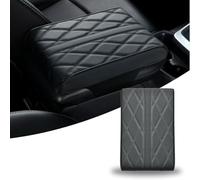 Coussin D'accoudoir Voiture pour Dodge Challenger III 2014-2017 2018 2019 2020 2021 2022, Cuir Accoudoir Console Central Housse, Intérieur Accessoires,Black