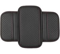 Coussin d'Accoudoir Voiture, pour Skoda Fabia Hatchback Wagon 2021 2022 2023 2024 2025 Coussin de Coude pour Console Centrale Interieur Housse Accoudoir,BlackRed/B