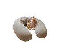 Coussin d'allaitement 205 cm- polyester velours gris