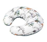 Coussin d'allaitement ergonomique + housse safari safari, vert, gris, blanc TU