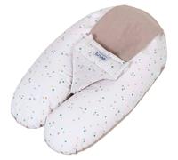 Coussin D'allaitement Et De Grossesse 3en1 Multirelax Éponge Noisette Pois Blanc TU