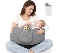 Coussin d'Allaitement Mémoire de Forme, Barrière Sécurité, Sangle Réglable | Coussin Ergonomique pour Allaitement et Positionnement, Amovible Lavable, Confort Bébé Maman, Aide Allaitement Mères
