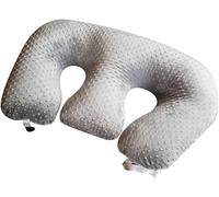 Coussin d'allaitement multifonction pour jumeaux - Coussin d'allaitement pour jumeaux et grossesse - Lavable en machine - En coton (gris)