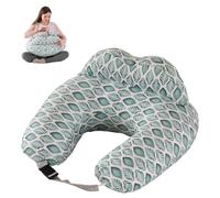 Coussin d'Allaitement pour Bébé : Oreiller de Maternité Ultra Doux, Coussin d'Allaitement pour Bébé avec Barrière de Sécurité, Coussin de Nourrissage Confortable Cadeau de Grossesse (Feuilles Vertes)
