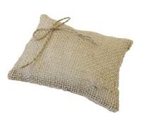 coussin d'alliances toile avec lien corde 13 cm - hobi acm351na Gris G