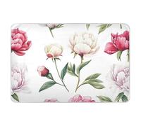 Coussin d'apprentissage de la propreté réutilisable pour lit - Motif pivoines rouges - Très grand - Matelas de voyage cool pour bébé - 132,1 x 86,4 cm (L x l)