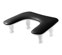 Coussin d'appui pour les mains et les bras, U Shaped Nail Arm Rest PU Leather Multicolor for Art Salon(Black)