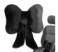 Coussin d'appui-tête de voiture nœud papillon - Coussin de nuque pour appuie-tête de voiture - Coussin de nuque pour les trajets longue distance - Mignon coussin de nuque en peluche pour voiture