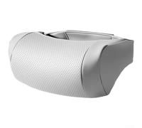 Coussin d'appui-tête de voiture respirant en cuir nappa et rembourrage en coton technique pour un rembourrage continu du cou (blanc)