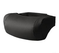 Coussin d'appui-tête de voiture respirant en cuir nappa et rembourrage en coton technique pour un rembourrage continu du cou (noir)
