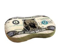 Coussin D'argent Signe Dollar - Oreiller De Soutien En Mousse 13 × 9 Pouces | Conception De Billets De Banque À Motif De Mille Dollars - Oreiller Lombaire À La Mode - Confort De Décoration De Maison M