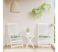 Coussin d'assise 2 pcs. Motif de feuilles 50x50x4 cm Tissu