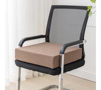Coussin d'assise carré extra épais - 45 x 45 x 5 cm - Grand coussin rehausseur lavable pour salle à manger, intérieur et jardin - Soutien confortable (marron)