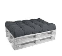 Beautissu Coussin Assise Euro Palette 120x80x15 cm ECO Style - 1x Coussin Matelas Palette Anthracite Coussin Lounge Extérieur & Intérieur Coussin pour Canape Salon Jardin Coussin Banquette