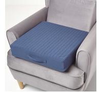 Coussin d'assise déhoussable en coton, Bleu marine
