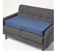 Coussin d'assise déhoussable pour canapé 2 places en coton Bleu marine