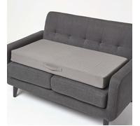 HOMESCAPES Coussin d’Assise pour canapé 2 Places, Coussin rehausseur déhoussable en Coton, Gris foncé, 100 x 50 x 10 cm