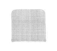 Coussin d'assise en coton noir et blanc, carré, pour fauteuil/chaise/banc - House Doctor, Cuun - 48x48x3 cm