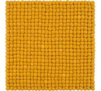 Coussin d'assise en feutre Mono carré jaune