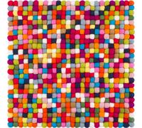 Coussin d'assise en feutre multicolore carré Coloré