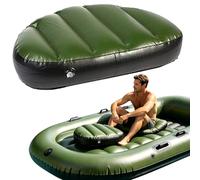 Coussin d'assise gonflable pour kayak, canoë et bateau gonflable, coussin de pêche pour bateau, camping, coussin de siège portable pour kayak, canoë, bateau gonflable, excursions de pêche (vert)