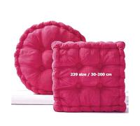 Coussin D'assise Lombaire Ergonomique Pour Banc de Jardin Tapis Sol Matelas Exterieur Epais Voiture Carrée Chaise Capitonné Banquette Et Longue Palette Interieur Rond Rectangulaire(Rose Rouge,Round 30