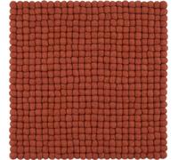 Coussin d'assise Mono en feutre, carré, rouge rouille