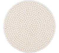 Coussin d'assise Mono rond en feutre blanc