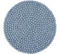 Coussin d'assise Mono rond en feutre bleu clair