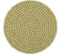 Coussin d'assise Mono rond en feutre vert clair