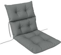 Coussin d'assise Outsunny, 115x56 cm Coussin de chaise avec liens, dossier, 10cm d'épaisseur Coussin d'assise, imperméable pour la maison, le jardin, le bureau