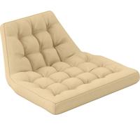 Coussin d'assise Outsunny, 120x100 cm Coussin de chaise avec dossier, 8cm d'épaisseur Coussin de rembourrage, imperméable Coussin d'assise pour chaises à bascule et paniers suspendus