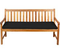 Coussin d'assise pour banc, balançoire de jardin, siège, lisse. FK5 (160x50x5, noir)