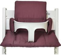 Coussin D'assise Pour Chaise Haute 100 % Coton Bio - Housse De Siège Classique - 2 Pièces - Convient Pour Chaise Haute Stokke Tripp Trapp - Lavable En Machine - Fixation Facile