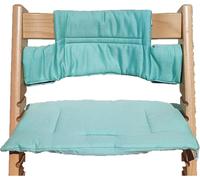 Coussin D'assise Pour Chaise Haute 100 % Coton Bio - Housse De Siège Classique - 2 Pièces - Convient Pour Chaise Haute Stokke Tripp Trapp - Lavable En Machine - Fixation Facile