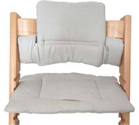 Coussin D'assise Pour Chaise Haute 100 % Coton Bio - Housse De Siège Classique - 2 Pièces - Convient Pour Chaise Haute Stokke Tripp Trapp - Lavable En Machine - Fixation Facile