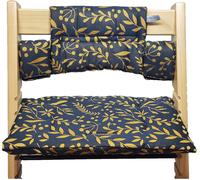 Coussin D'assise Pour Chaise Haute 100 % Coton Bio - Housse De Siège Classique - 2 Pièces - Convient Pour Chaise Haute Stokke Tripp Trapp - Lavable En Machine - Fixation Facile
