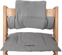 Coussin D'assise Pour Chaise Haute 100 % Coton Bio - Housse De Siège Classique - 2 Pièces - Convient Pour Chaise Haute Stokke Tripp Trapp - Lavable En Machine - Fixation Facile