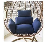 Coussin d'assise pour fauteuil suspendu, Coussin de chaise plage d'extérieur, panier à œufs suspendu, coussins balançoire, en rotin jardin, patio(Deep Blue)