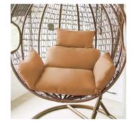 Coussin d'assise pour fauteuil suspendu, Coussin de chaise plage d'extérieur, panier à œufs suspendu, coussins balançoire, en rotin jardin, patio(Camel)