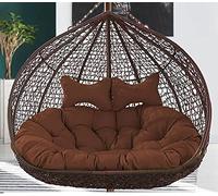 Coussin d'assise pour fauteuil suspendu, Coussin de siège balançoire suspendu for 2 personnes, sans support, épaississant(Brown)