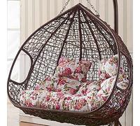Coussin d'assise pour fauteuil suspendu, Coussin de siège balançoire suspendu for 2 personnes, sans support, épaississant(Flower a)