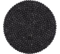 Coussin d'assise rond en feutre Mono Anthracite