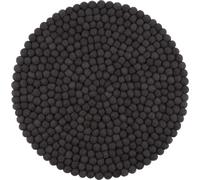 Coussin d'assise rond en feutre Mono Anthracite